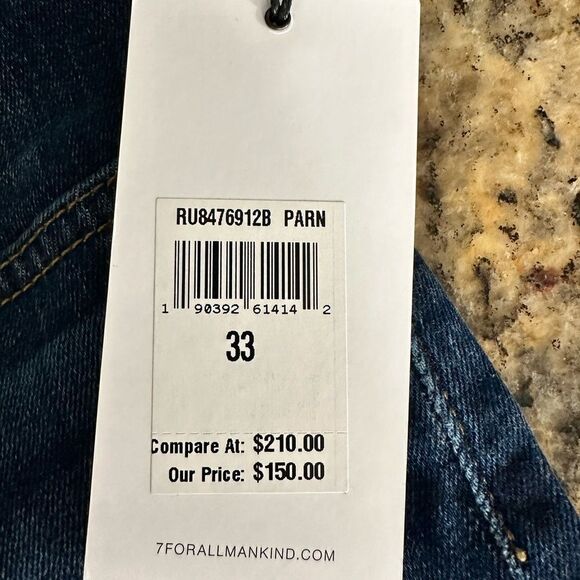 NWT 7 For All Man Kind Women’s Plus Size  “Ankle Gwenevere” Blue Jeans Size 33” - Picture 3 of 12